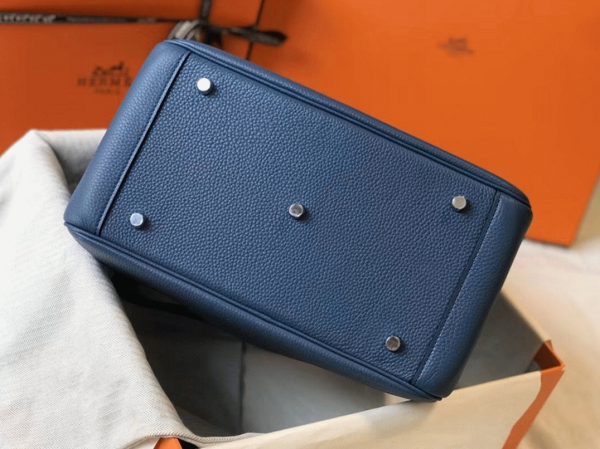 Copie Sac Lindy 30cm Hermès Agate Bleue – Image 6