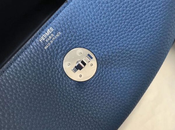 Copie Sac Lindy 30cm Hermès Agate Bleue – Image 4