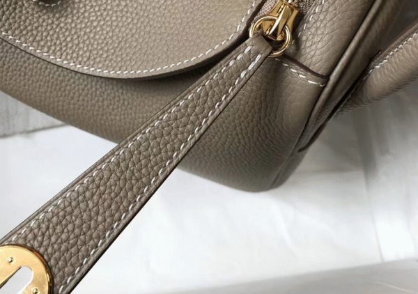 Contrefaçon Sac Lindy 30cm Hermès Gris Tourterelle – Image 5