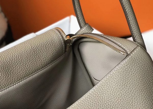 Contrefaçon Sac Lindy 30cm Hermès Gris Tourterelle – Image 3