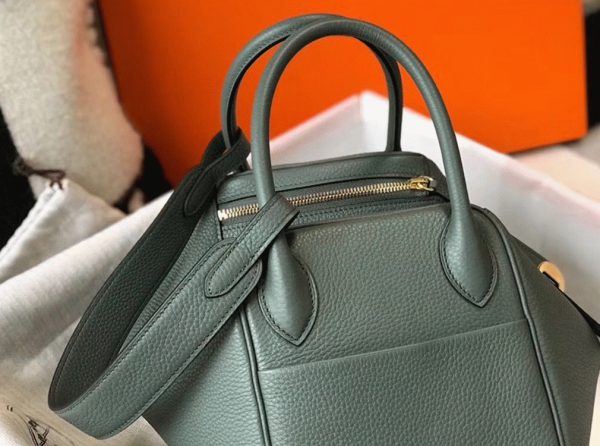 Faux Sac Lindy 30cm Hermès Vert Amande – Image 6