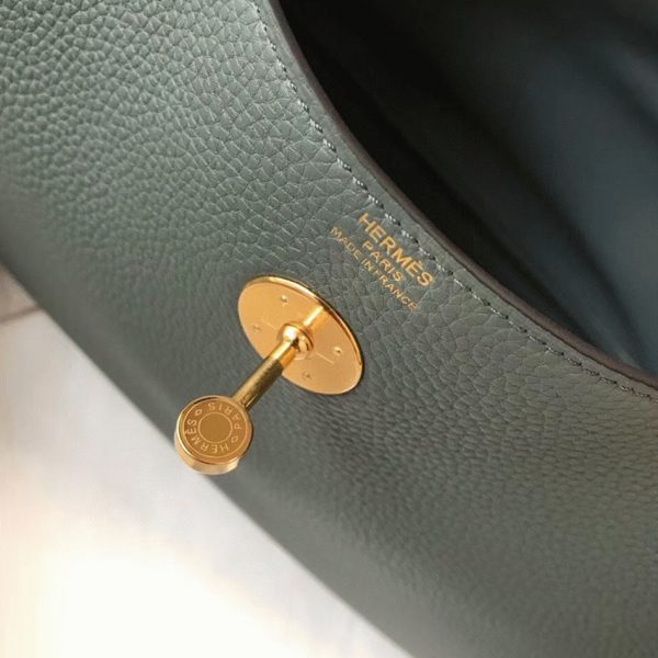 Faux Sac Lindy 30cm Hermès Vert Amande – Image 4