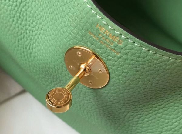 Réplique Sac Lindy 30cm Hermès Vert Criquet – Image 4