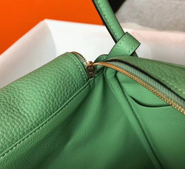 Réplique Sac Lindy 30cm Hermès Vert Criquet – Image 3