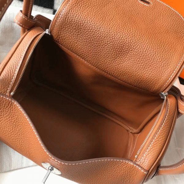 Réplique Designer Sac Lindy 30cm Hermès Or – Image 2