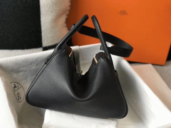Faux Sac Designer Lindy 30cm Hermès Noir – Image 8