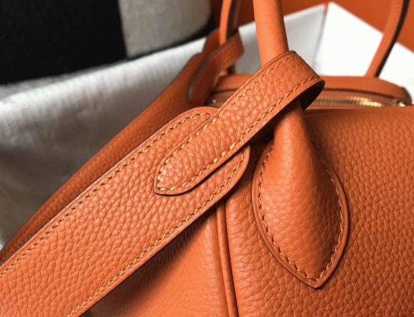 Top Réplique Sac Lindy 30cm Hermès Orange – Image 6