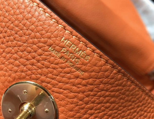 Top Réplique Sac Lindy 30cm Hermès Orange – Image 3