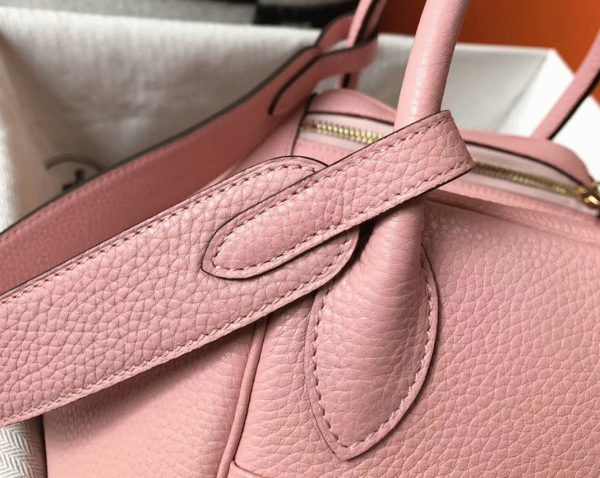 Contrefaçon Sac Lindy 30cm Hermès Rose – Image 7