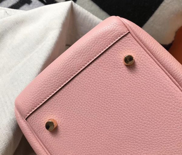 Contrefaçon Sac Lindy 30cm Hermès Rose – Image 6