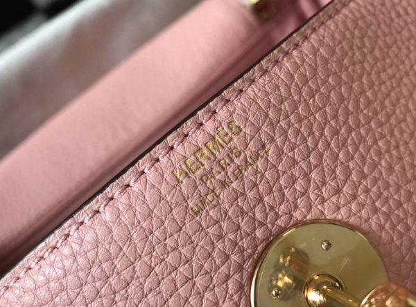 Contrefaçon Sac Lindy 30cm Hermès Rose – Image 3