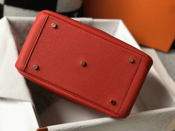 Réplique Designer Sac Lindy 30cm Hermès Rouge – Image 7
