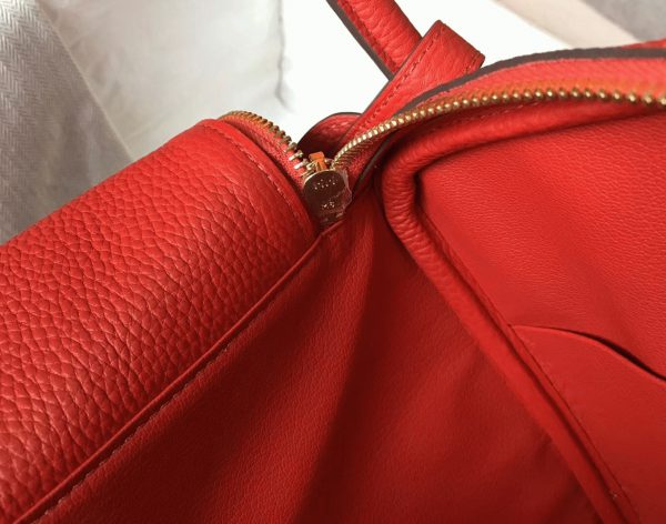 Réplique Designer Sac Lindy 30cm Hermès Rouge – Image 3