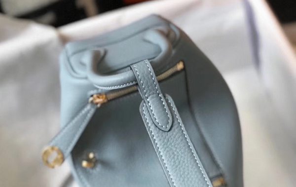 Réplique Sac Lindy Mini Hermès Bleu Lin – Image 6