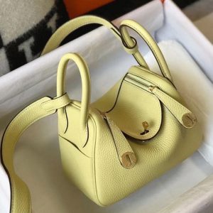 Réplique Sac Lindy Mini Hermès Jaune Poussin Clémence