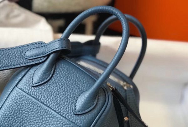 Réplique Sac Lindy Mini Hermès Agate Bleue – Image 4