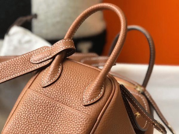 Top Réplique Sac Lindy Mini Hermès Or – Image 6