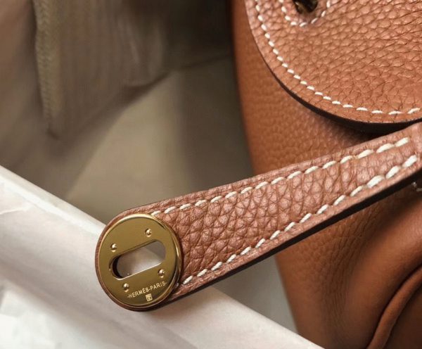 Top Réplique Sac Lindy Mini Hermès Or – Image 5