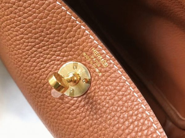 Top Réplique Sac Lindy Mini Hermès Or – Image 3