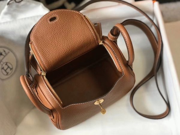 Top Réplique Sac Lindy Mini Hermès Or – Image 2