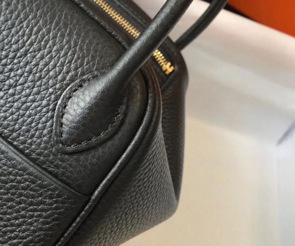 Faux Sac Lindy Mini Hermès Noir – Image 5