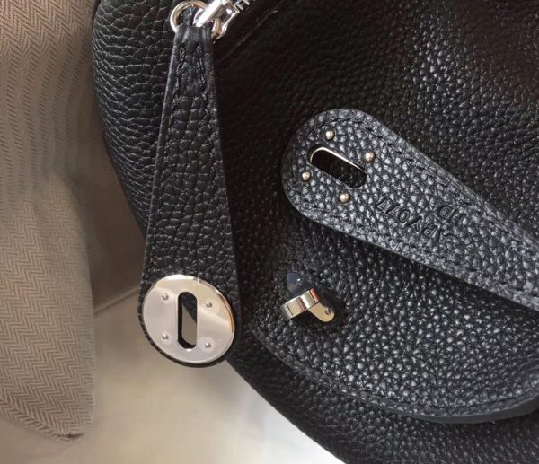 Faux Sac Lindy Mini Hermès Noir – Image 4