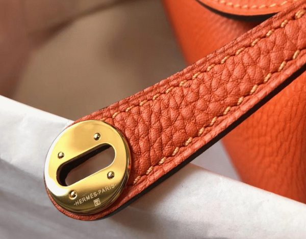 Réplique Sac Lindy Mini Hermès Orange – Image 3