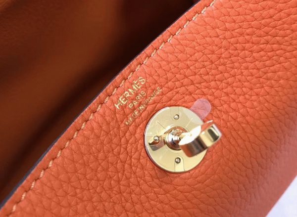 Réplique Sac Lindy Mini Hermès Orange – Image 2