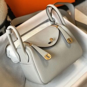 Meilleure Réplique Sac Lindy Mini Hermès Gris Perle