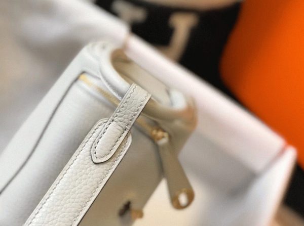 Meilleure Réplique Sac Lindy Mini Hermès Gris Perle – Image 6