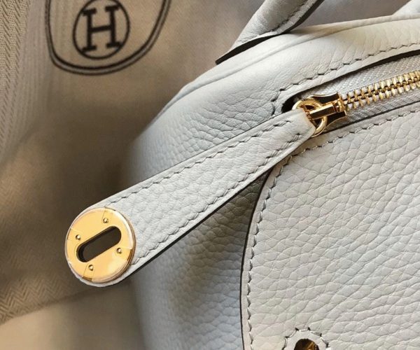 Meilleure Réplique Sac Lindy Mini Hermès Gris Perle – Image 5
