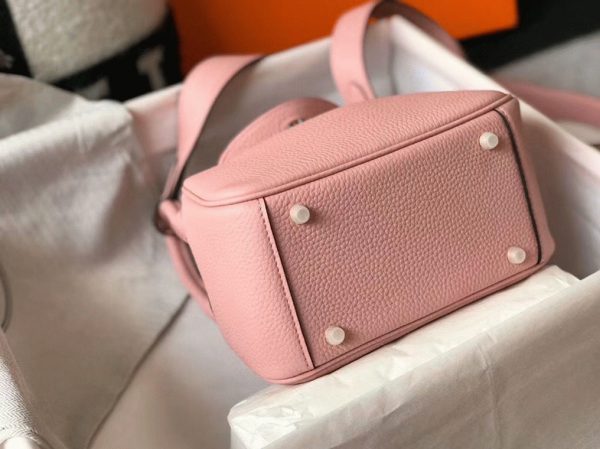 Top Réplique Sac Lindy Mini Hermès Rose – Image 6