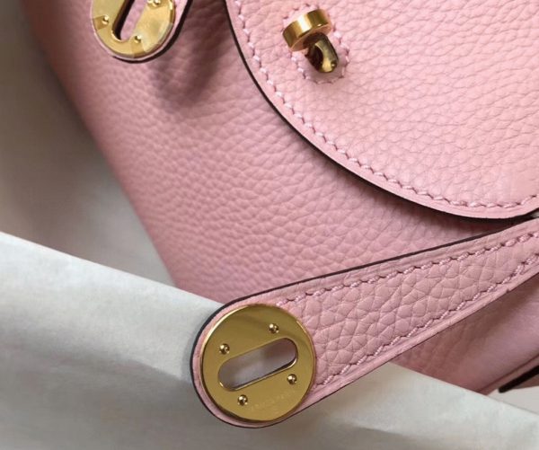 Top Réplique Sac Lindy Mini Hermès Rose – Image 4