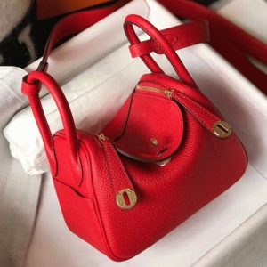 Faux Sac Designer Lindy Mini Hermès Rouge