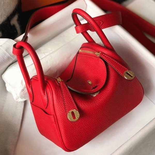 Faux Sac Designer Lindy Mini Hermès Rouge