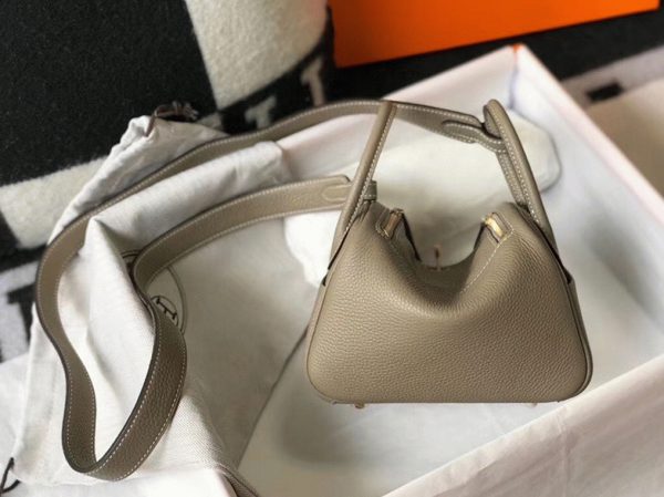 Réplique Luxe Sac Lindy Mini Hermès Tourterelle – Image 8