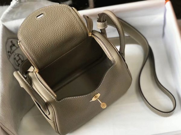 Réplique Luxe Sac Lindy Mini Hermès Tourterelle – Image 3