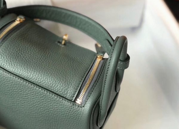Meilleure Réplique Sac Lindy Mini Hermès Vert Amande – Image 5