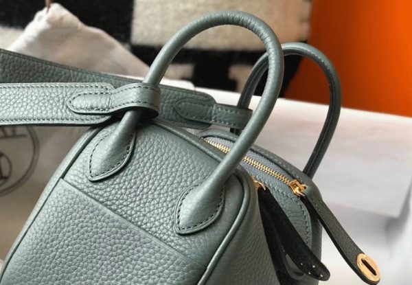 Meilleure Réplique Sac Lindy Mini Hermès Vert Amande – Image 4