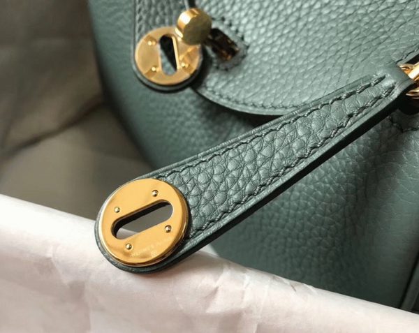 Meilleure Réplique Sac Lindy Mini Hermès Vert Amande – Image 3