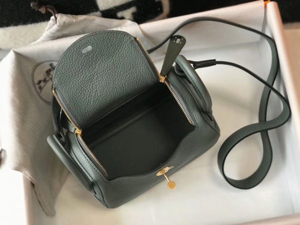 Meilleure Réplique Sac Lindy Mini Hermès Vert Amande – Image 2