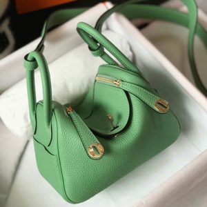 Contrefaçon Sac Lindy Mini Hermès Vert Criquet