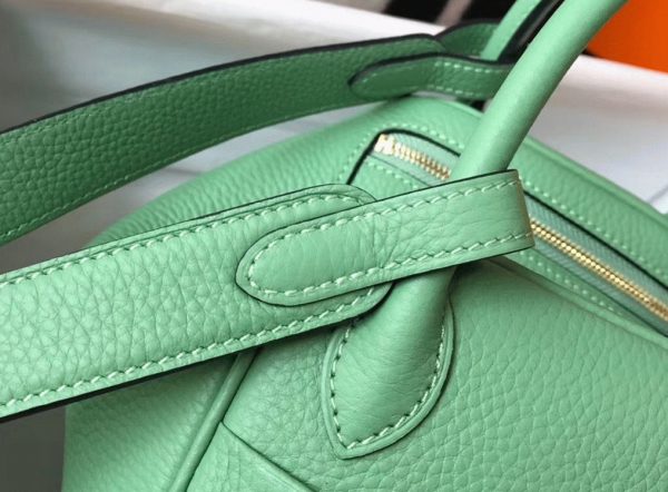 Contrefaçon Sac Lindy Mini Hermès Vert Criquet – Image 6