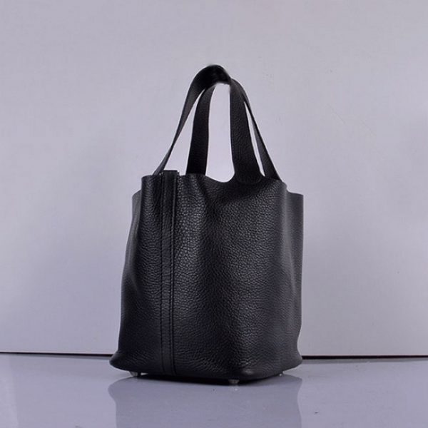 Contrefaçon Hermès Picotin Lock Sac à Main Noir – Image 3