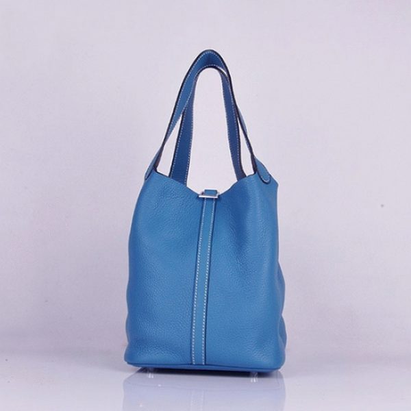 Réplique Hermès Picotin Lock Sac à Main Bleu – Image 7