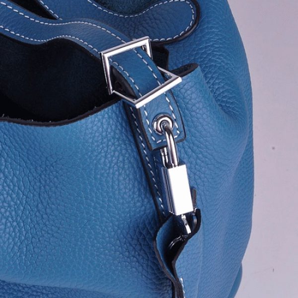 Réplique Hermès Picotin Lock Sac à Main Bleu – Image 4