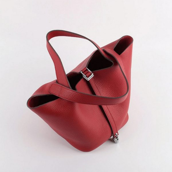 Réplique Hermès Picotin Lock Sac à Main Rouge – Image 7