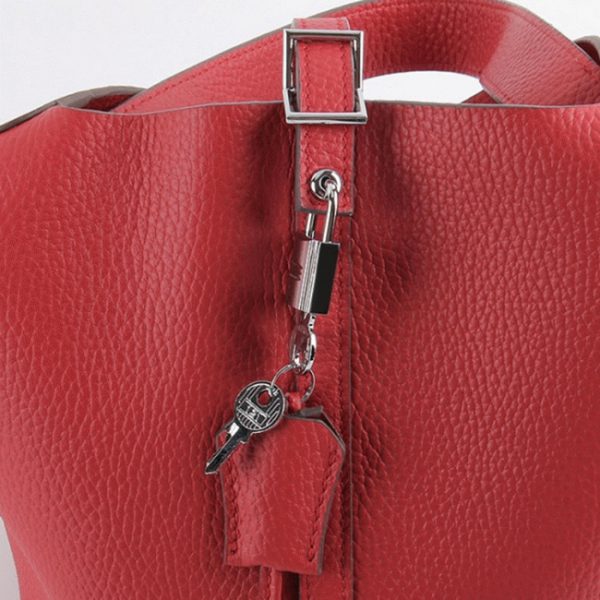 Réplique Hermès Picotin Lock Sac à Main Rouge – Image 6