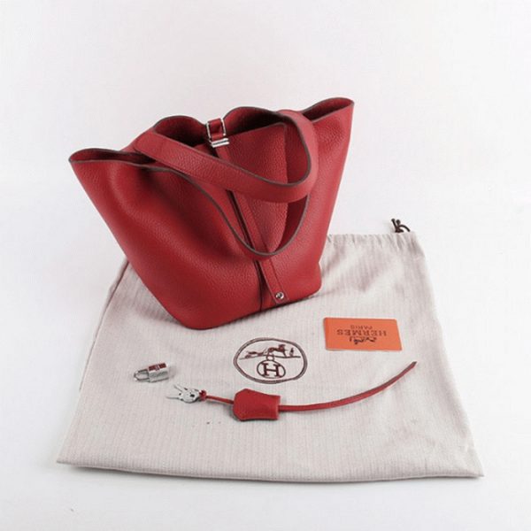 Réplique Hermès Picotin Lock Sac à Main Rouge – Image 5