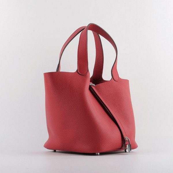 Réplique Hermès Picotin Lock Sac à Main Rouge – Image 2
